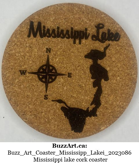 Mississippi lake cork coaster